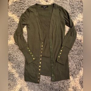 Long Sleeve Olive Green Cardigan Women's Size XSmall